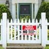 Private Property Sign, No Soliciting No Loitering No Trespassing, 12x8
