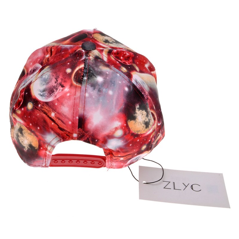ZLYC New Starry Galaxy Sky Neon Pattern Flatbill Snapback Adjust