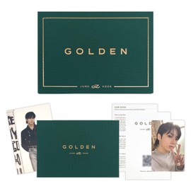 JUNGKOOK - [GOLDEN] (Weverse Albums Ver.) Book Case + Photo Book + QR Card + User Guide + Post Card + Photo Card + Contents Envelope + 2 Extra Photocards