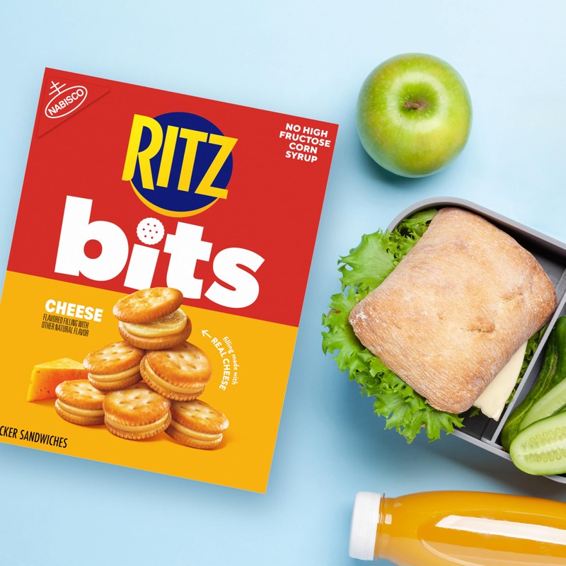 RITZ Bits Cheese Sandwich Crackers, Snacks for Kids and Adults,