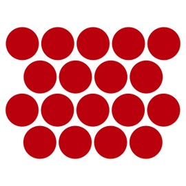 LiteMark Durable Gloss Finish Red 3.5 Inch Medium Dot Decal Vinyl Stickers | Great for Floors, Ceilings, Walls, and Most Smooth Surfaces | Pack of 18 Dots
