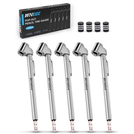 Pencil Tire Pressure Gauge, 10-120PSI Dual Head Air Gauge Tire Pressure Heavy Duty Tire Valve Gauge for Truck Car RV ATV Motorcycle (5 Pack)