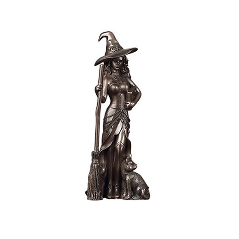 Copper Plated Witch Resin Crafts Home Decor Witch Wizard Resin