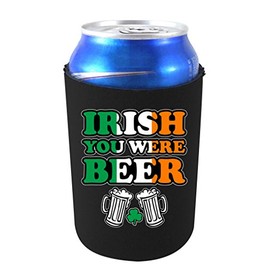 Irish You Were Beer Collapsible Can Coolie