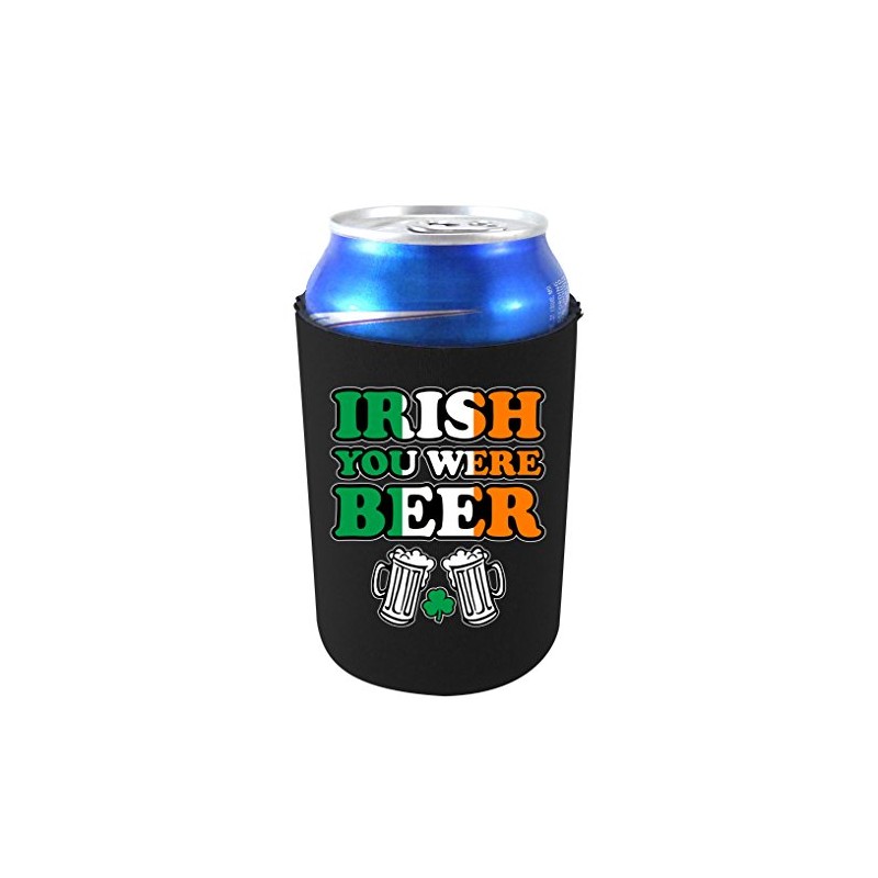 Irish You Were Beer Collapsible Can Coolie
