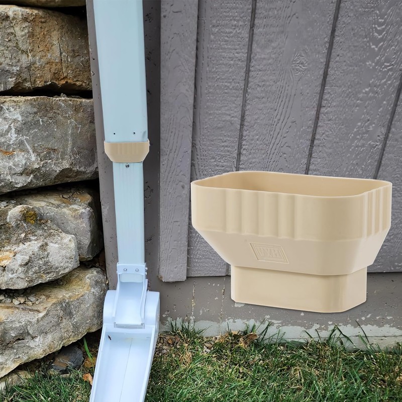 VYH 3x4 to 2x3 Gutter Downspout, Downspout to Downspout Adapter