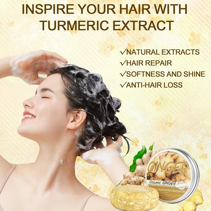 Champú Con Jengibre Para El Crecimiento Del Cabello, Champú Orgánico