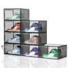 Attelite Shoe Box, Upgraded Large Clear Shoe Storage Box Stackable,