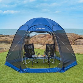 KingCamp POP UP Screen House Tent 10x7 FT Mesh Canopy Tent for 4-6 People Family and Outdoor Gatherings Stable Structure, UV Protection