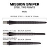 Mission Darts Sniper Points Ripple | Steel Tip Replacement Points