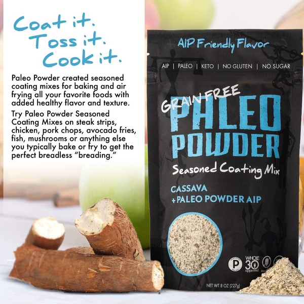 Paleo AIP Seasoned Breading Mix | Cassava Root with AIP Seasoning Paleo Mix for all Paleo Diets | Certified Keto Food, Gluten Free, No MSG, No Additives, No Anti-Caking Agents, No Added Sugar.