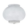 B&P Lamp® 5 Inch Hall White Glass Shade with Clear