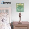 LampPix 10.00 Inch Table Lamp Shade - Marble Green Canvas