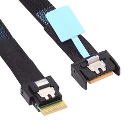 cablecc Mini Cool Edge IO MCIO PCI-E 4i 38Pin PCI-E 5.0 Male to SFF-8654 Slimline 4X Extender Cable 50cm
