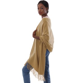 PIOYMEYA Scarf Stole Festive Fur Evening Dress Pashmina Scarves Scarves for Women Winter, Camel