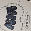 Black Chrome [Handmade Nail Tips] Emily Nail - Short Square