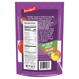 Koochikoo Sugar Free Organic Lollipop Pouch, Delicious Assorted Fruity Flavors, 24 CT (Pack - 1)