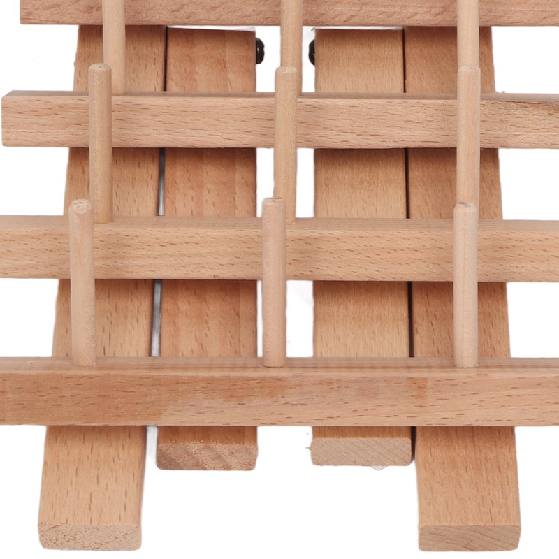 12 Spools Wooden Sewing Thread Holder Foldable Bobbin Hanging Rack