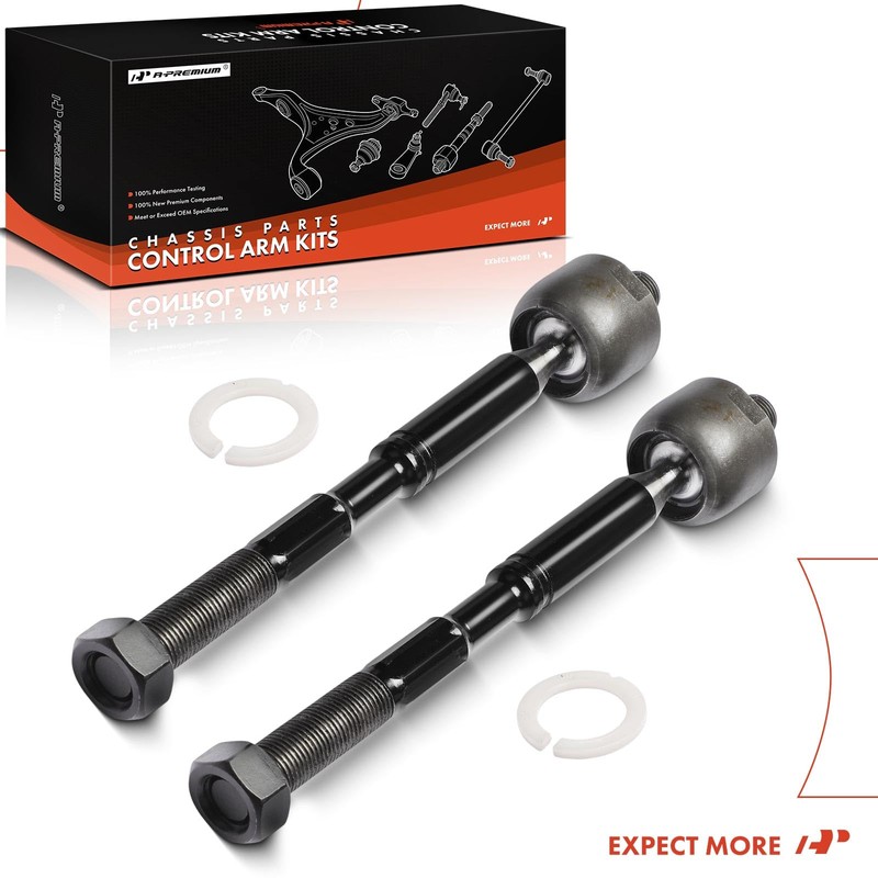 A-Premium 2 x Front Inner Tie Rod Ends, Compatible with