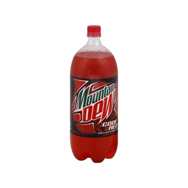 Mountain Dew Code Red Soda, Cherry 2 Liter (Pack of 6)