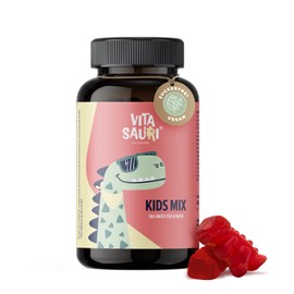 Vitasauri® Kids Mix Vitamins for Children - Dino Fruit Gums with Vitamins & Minerals - Sugar-Free & Delicious - High Bioavailability - 60 Pieces for 60 or 30 Days