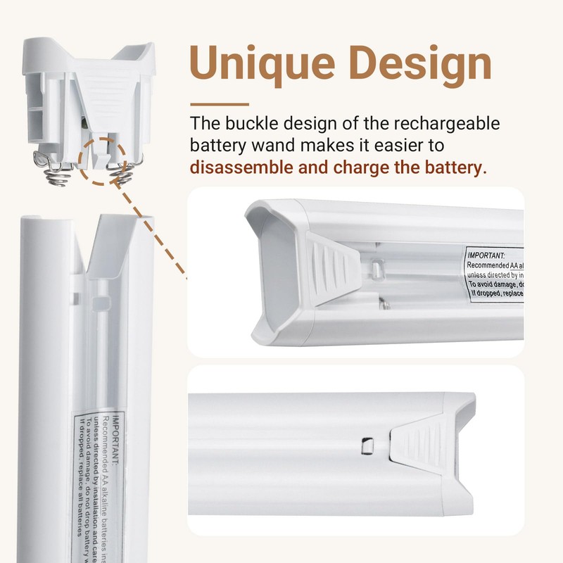 2‑Pack Battery Wand for Hunter Douglas PowerView Platinum 2.0, 2.1