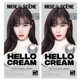 Mise-en-scène Hello Dye Cream, Cool Ash, 2 pcs / 미쟝센 헬로 염색 크림, 쿨애쉬, 2개