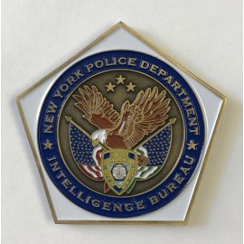 NYPD New York City Police Department Intelligence Bureau Pentagon Shaped Coin