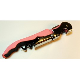 TIPSY Products, Steel Kitchen Soft Touch Waiters set of 1 pink Soft Velvet Touch Waiters Double Hinge Corkscrew Wine Key Bottle Opener (Pink)