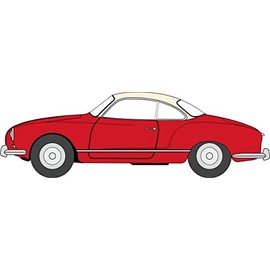 Oxford Diecast 76KG001 VW Karmann Ghia Henna Red/Pearl White