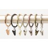 Anawakia Pack of 10 Curtain Rings with Clips Metal Curtain