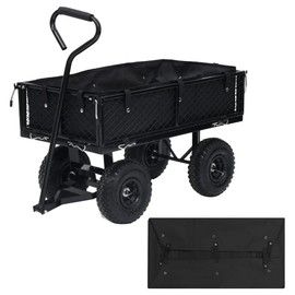 FAMIROSA Garden Cart Liner Black 33.9"x18.1"x8.7" Fabric e,Weight-1 lbs