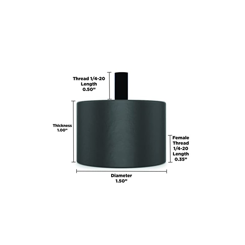 Isolate It!: Sorbothane Male/Female Vibration Stud Mount - 1/4-20 -