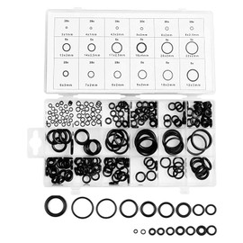 Generic O-Ring Assortment Set, 18 Types, 225 Pieces, 0.1 - 0.9 inch (3 - 22 mm) Diameter, Rubber Gasket Waterproof, Oil Resistant, Storage Case Included