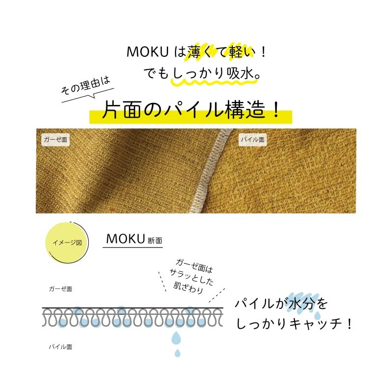 [Contex] MOKU <59443-90> Face Towel, Medium Size, Set of 3