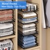 4 Tier Closet Organizers and Storage Shelves,4 Pack Narrow Stackable