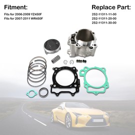 ZDKK Cylinder Piston Top End Gasket Kit OE 2S2-11311-11-00 Fit for 2006-2009 YZ450F for 2007-2011 WR450F
