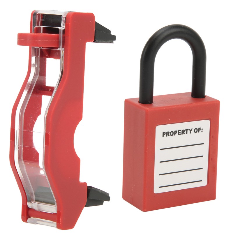 Circuit Breaker Safety Lock Set Transparent Protective Cover Padlocks Kit