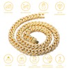 Halukakah Cuban Link Chain for Men Iced Out,15MM Men's Gold