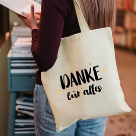 Thank You Gifts Small Thank You Gift Thank You for Everything Tote Bag Mother's Day Gift Father's Day Gift Christmas Gifts Mother's Day Gift for Teacher Dad Mum Women Colleagues Nurse, natural