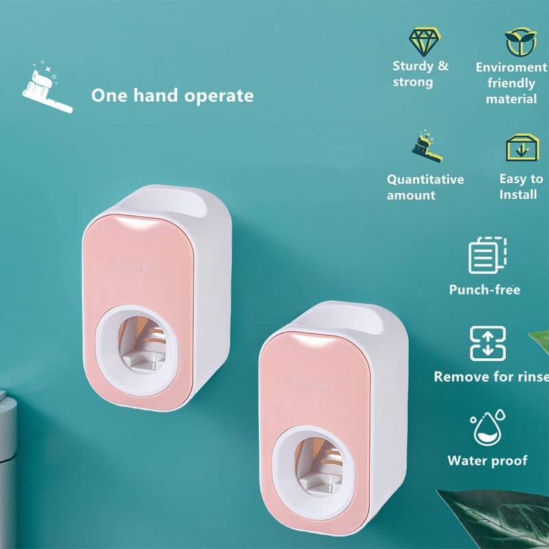 Automatic Toothpaste Dispenser Wall Mounted for Bathroom,Toothpaste Squeezer for Kids