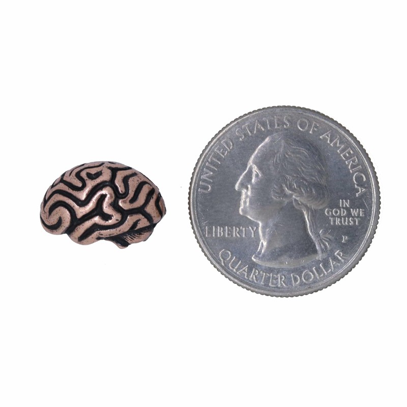 Jim Clift Design Brain Copper Lapel Pin - 50 Count