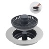 iFealClear Upgraded Kitchen Sink Strainer and Plug Set, 3-in-1 Drain