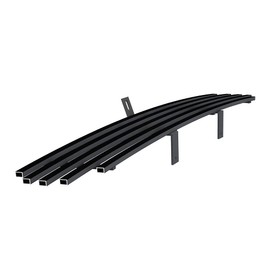 APS Compatible with Ford Ranger 1998-2000 Lower Bumper Stainless Steel Black 8x6 Horizontal Billet Front Grill Grille Insert S18-J84058F