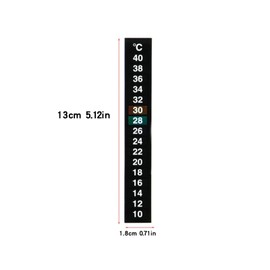 3Pcs Aquarium Thermometer Strip Fish Tank Thermometer Sticker Glass Container Water Temperature Test at 10 and 40 Degrees Celsius