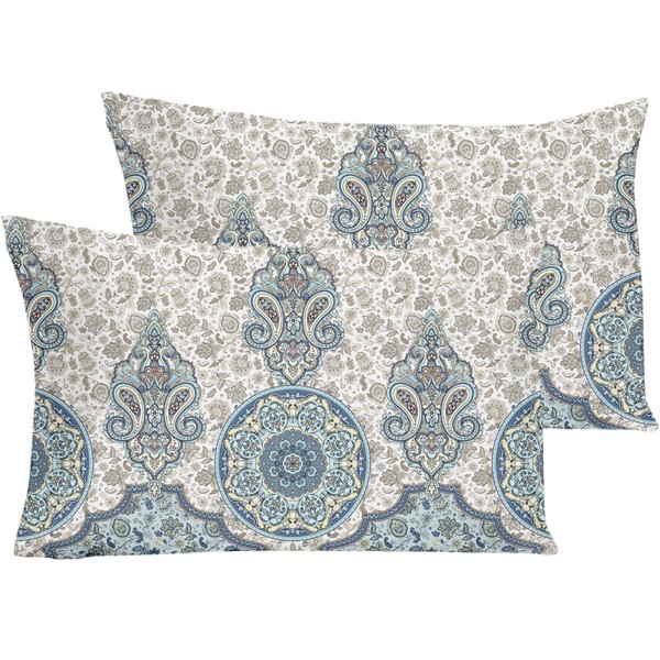YIYEA Standard Pillow Cases Set of 2, Ultra Soft Double