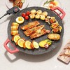 Electric Smokeless Grill, Non-Stick BBQ Griddle with Temperature Control, Round