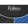 Poker Mat 180 x 90 cm Blue and Black Oval