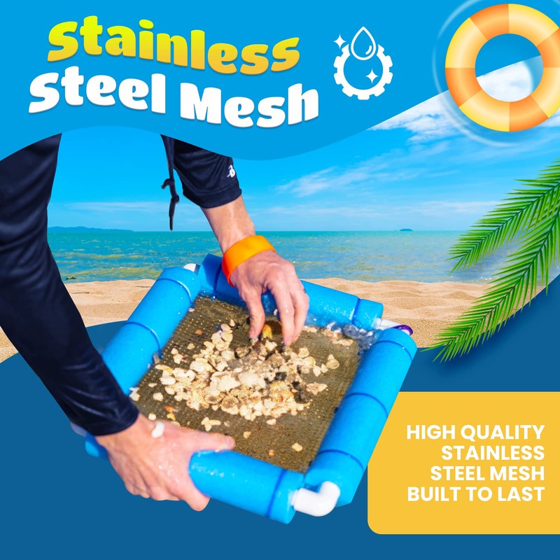 RELODECOR Beachcombing Shark Tooth Sifter - Lightweight Sand Sifter for