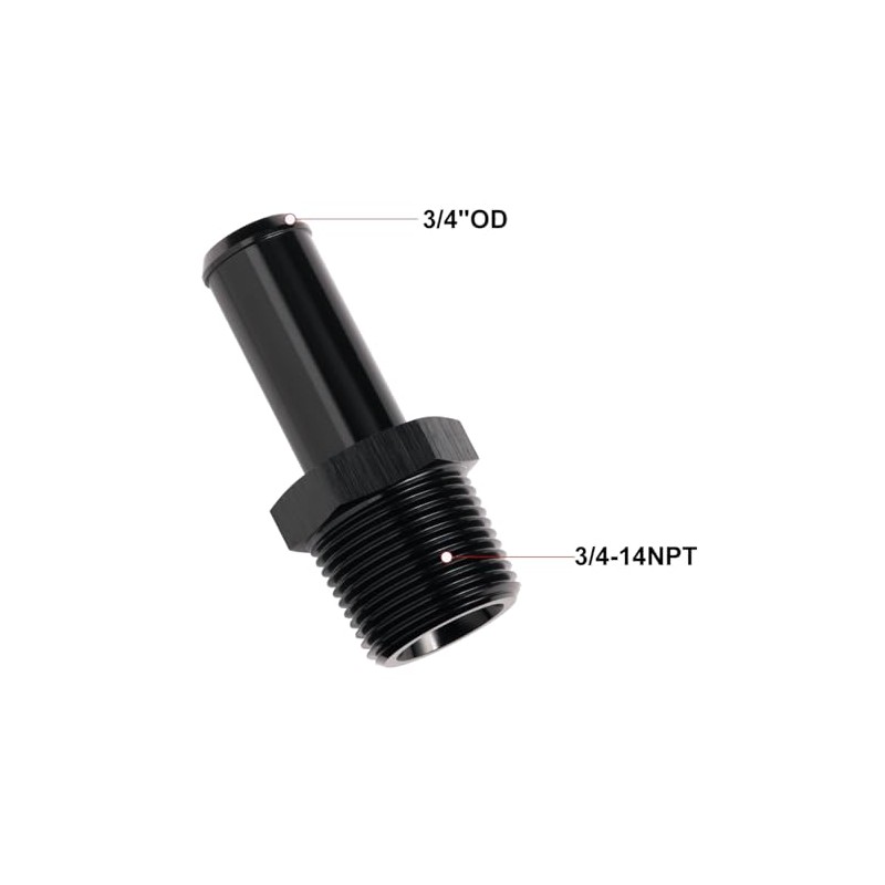 Podavelle 3/4 NPT Male to 3/4" Hose Barb Fitting Adapter